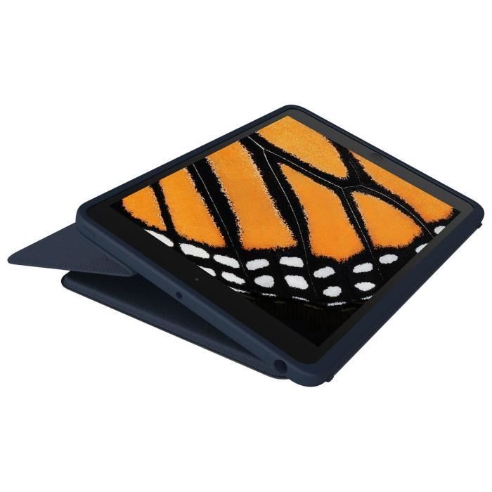 Etui clavier - Logitech - Rugged Combo 3 Touch - AZERTY - Pour iPad (7e, 8e et 9e génération) - Bleu