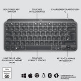 Clavier - Sans Fil - Logitech - MX Keys Mini - rÈtroÈclairÈ - AZERTY - Noir