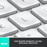Clavier - Sans Fil - Logitech - MX Keys Mini - AZERTY - Rétroéclairé - Gris clair
