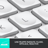Clavier - Sans fi l- Logitech - MX Keys Mini - AZERTY - Rétroéclairé - Pour Mac compact - Gris clair