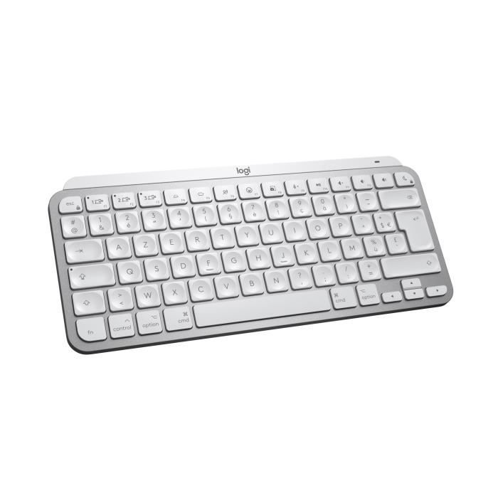 Clavier - Sans fi l- Logitech - MX Keys Mini - AZERTY - Rétroéclairé - Pour Mac compact - Gris clair