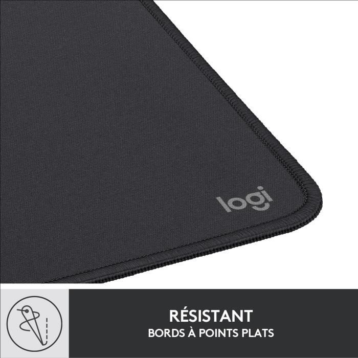 Tapis de souris - Logitech - Série Studio - Glissement facile - Noir