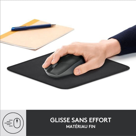 Tapis de souris - Logitech - Série Studio - Glissement facile - Noir
