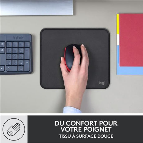Tapis de souris - Logitech - Série Studio - Glissement facile - Noir