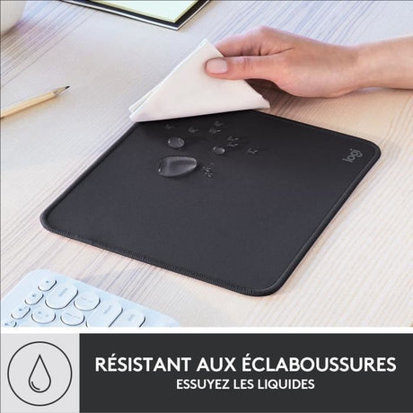 Tapis de souris - Logitech - Série Studio - Glissement facile - Noir