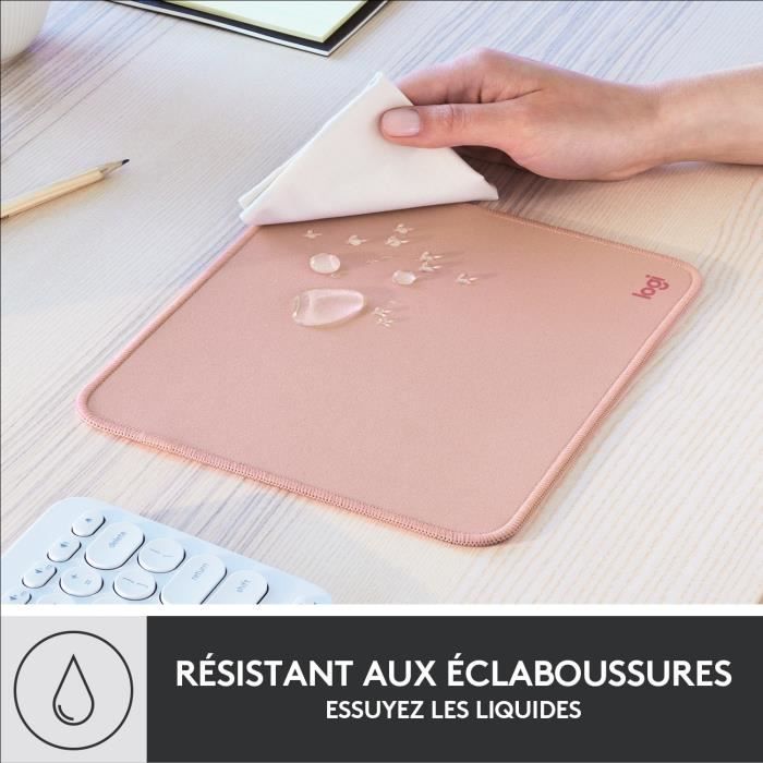 Tapis de souris - Logitech - SÈrie Studio - Glissement facile - Rose