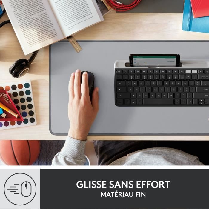 Tapis de souris - Logitech - Desk Mat - Studio SÈrie - …tendu - Gris