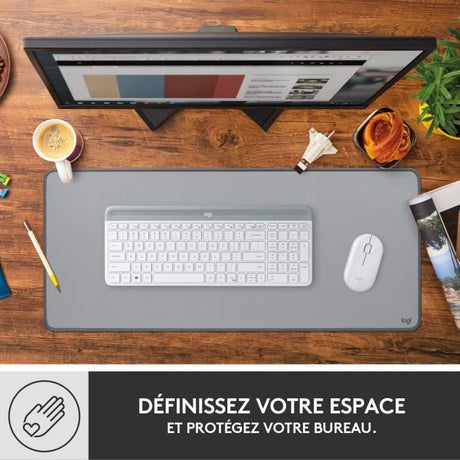 Tapis de souris - Logitech - Desk Mat - Studio Série - Gris