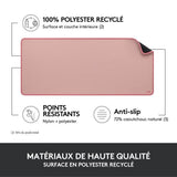 Tapis de souris - Logitech - Desk Mat - Studio Série - Rose