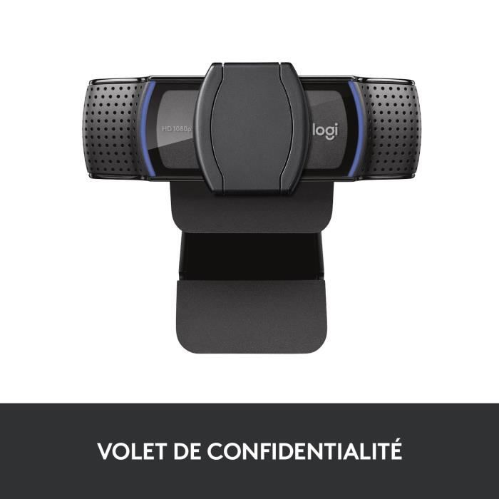 Webcam - Full HD 1080p - Logitech - C920 S - Microphone intégré