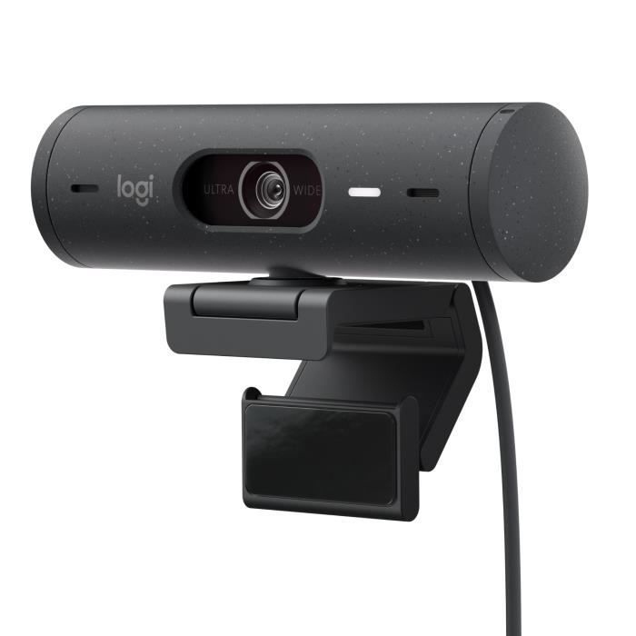 Logitech Brio 500 HD Webcam with Dual Noise-Cancelling Microphones - Graphite