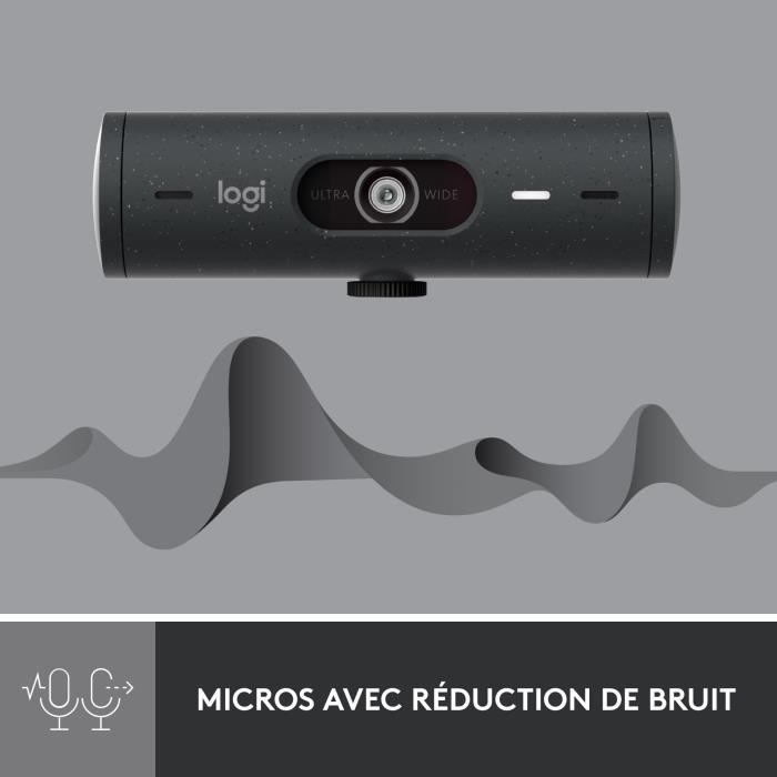 Webcam - Full HD 1080p -  Logitech - Brio 500 - Microphone intégré - Graphite