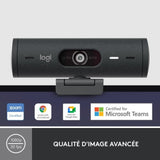 Webcam - Full HD 1080p -  Logitech - Brio 500 - Microphone intégré - Graphite