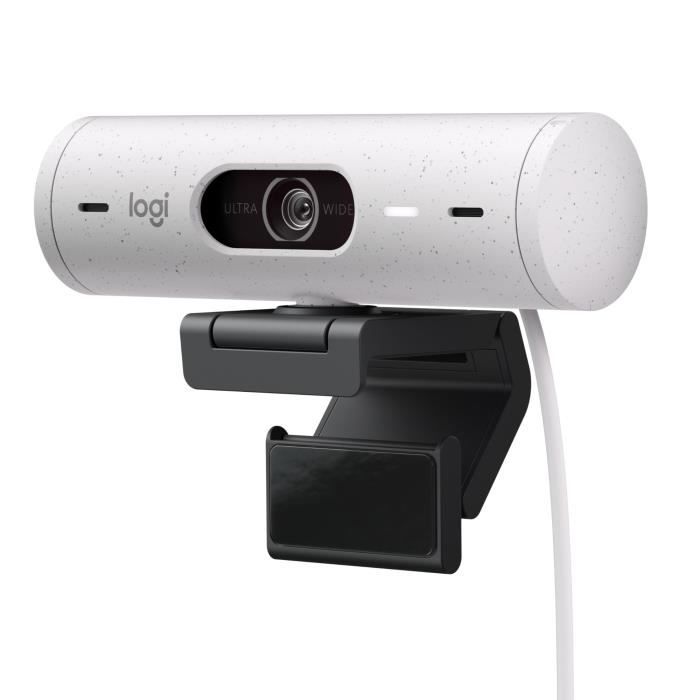 Webcam Logitech Brio 500 Webcam HD avec Deux Micros a Reduction de Bruit - Blanc