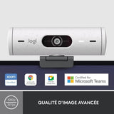 Webcam - Full HD 1080p -  Logitech - Brio 500 - Microphone intégré - Blanc