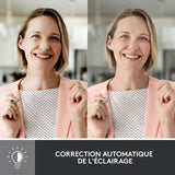 Webcam Logitech Brio 500 Webcam HD avec Deux Micros a Reduction de Bruit - Blanc