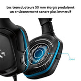 Casque gamer - Filaire - Logitech G - G432 - USB - Xbox One, PS4, Switch, PC, MAC - Noir