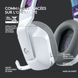 Casque gamer - Sans fil - Logitech G - G733 Lightspeed - PS5, PS4, PC, MAC - Blanc