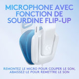 Casque Gamer filaire Logitech G335 (Blanc/Bleu)