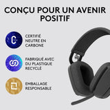 Casque - Sans fil - Logitech - Zone Vibe 100 - Bluetooth - Anti-parasite - Graphite