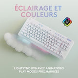 Clavier gamer - Filaire - Logitech G - G713 - AZERTY - Mécanique - Switch Tactile GX Brown - Repose-poignets - White Mist