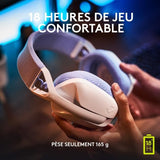 Casque PC Logitech G435 LIGHTSPEED sans fil, Bluetooth, avec micro - Blanc