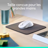 Souris - Sans fil - Logitech - M650 - Droitier - Blanc
