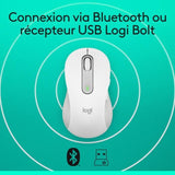Souris - Sans fil - Logitech - M650 - Gaucher - Blanc