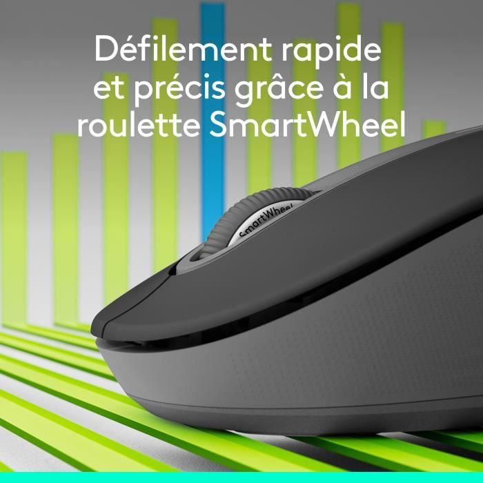 Souris - Sans fil - Logitech - M650 - Gaucher - Graphite