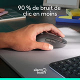 Souris sans fil Logitech Signature M650 L pour gaucher (Noir/Gris)
