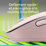 Souris - Sans fil - Logitech - Signature M650 L - Rose - Droitier
