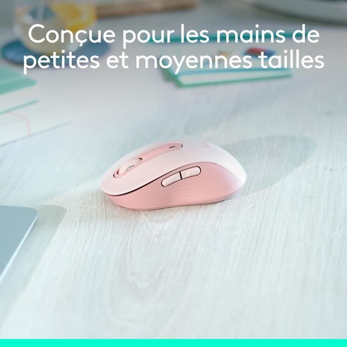 Souris - Sans fil - Logitech - M650 - Silencieuse - Rose