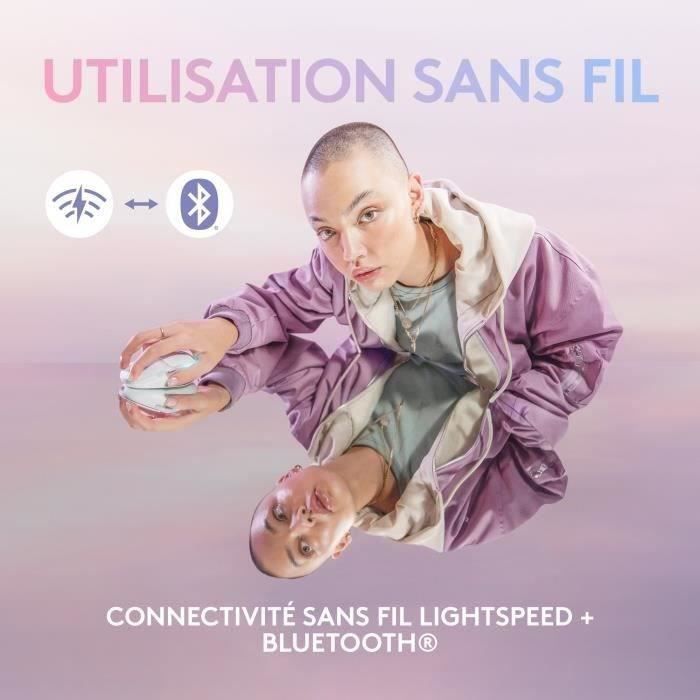 Souris Gamer - Sans fil - Logitech G - G705 - RÈtroÈclairÈ - LÈgere - Blanc