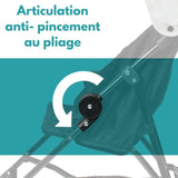 Looping Poussette Canne Fixe avec Canopy | Black Chiné
