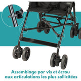 Looping Poussette Canne Fixe avec Canopy | Black Chiné