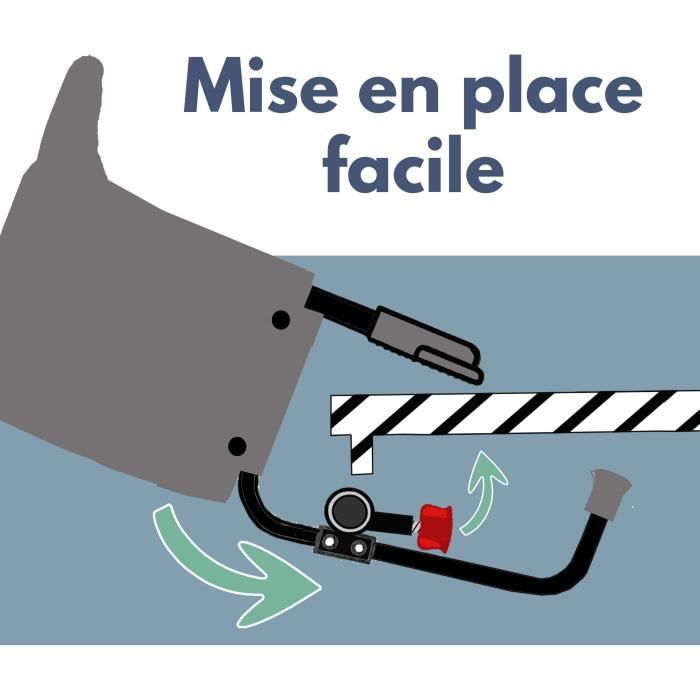 Siege de table réhausseur LOOPING - Dossier Confort - Déhoussable et Lavable Machine - Fixation Multi-points