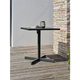 Guéridon de jardin - CITY GARDEN - Louise - 70 x 70 cm - Plateau pliant en acier - Anthracite
