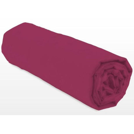 Drap-housse - LOVELY HOME - LH71608 - 160x200+35 cm - Fuchsia