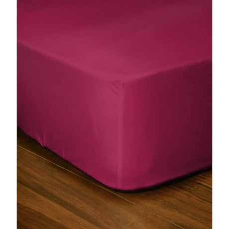 Drap-housse - LOVELY HOME - LH71610 - 180x200+30 cm - Fuchsia