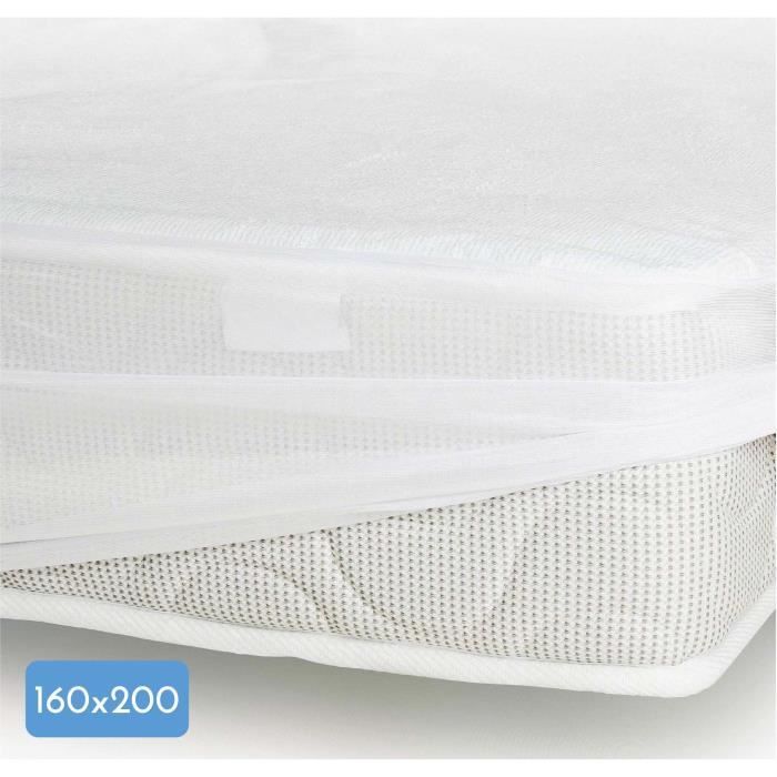 Protege-matelas - 160 x 200 cm x 25 xm - 100% Coton - 170 G/M2 - LOVELY HOME