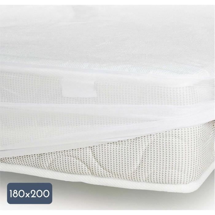 Protege-matelas - 180 x 200 cm x 25 cm - 100% Coton - 170 G/M2 - LOVELY HOME