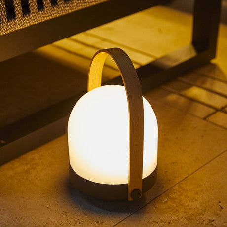 Baladeuse sans fil - LUMISKY - AURA - LED blanc chaud dimmable - Poignée bambou - Rechargeable - H27 cm