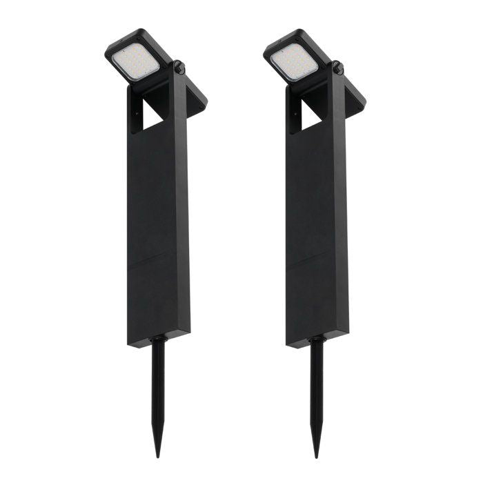 Lot 2 balises solaires - LUMISKY - BRITY - LED blanc chaud - Etanches - Eclairage allée jardin