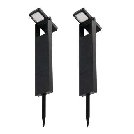 Lot 2 balises solaires - LUMISKY - BRITY - LED blanc chaud - Etanches - Eclairage allée jardin