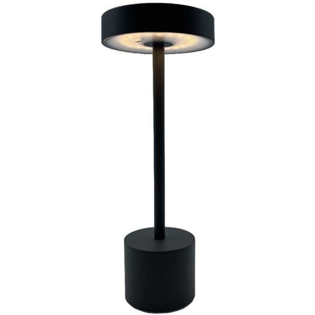 Lampe de table sans fil - LUMISKY - ROBY - Touch en aluminium - Gris foncé - LED