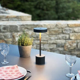 Lampe de table sans fil - LUMISKY - ROBY - Touch en aluminium - Gris foncé - LED