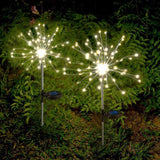 Lot 2 balises solaires - LUMISKY - FIREWORKS SPIKE - LED effet feu d'artifice - H97 cm - Eclairage extérieur décoratif
