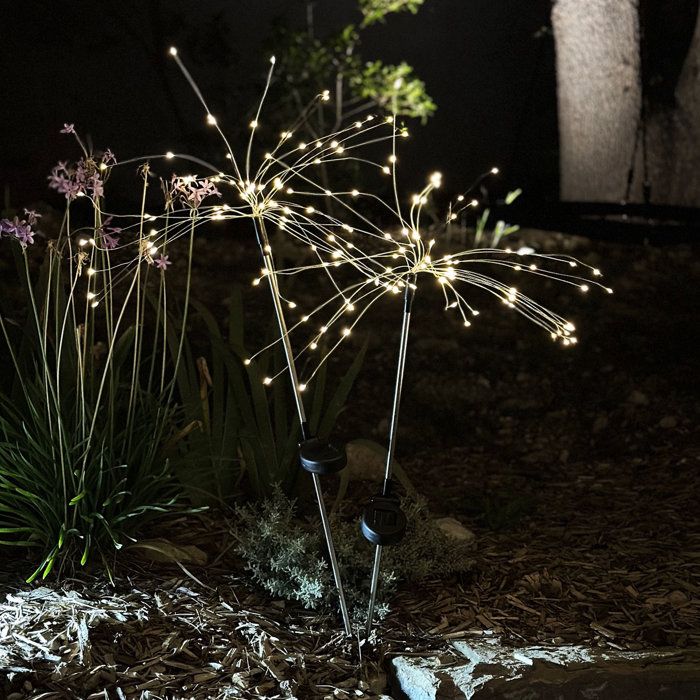 Lot 2 balises solaires - LUMISKY - FIREWORKS SPIKE - LED effet feu d'artifice - H97 cm - Eclairage extérieur décoratif