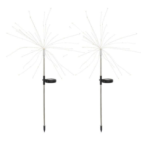 Lot 2 balises solaires - LUMISKY - FIREWORKS SPIKE - LED effet feu d'artifice - H97 cm - Eclairage extérieur décoratif