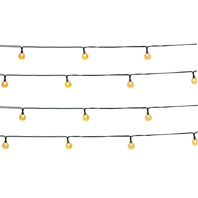 Guirlande lumineuse solaire extérieure - LUMISKY - FESTY WHITE - 20 globes LED - Blanc chaud - 5,8 m